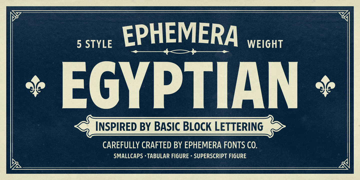 Przykładowa czcionka Ephemera Egyptian #1